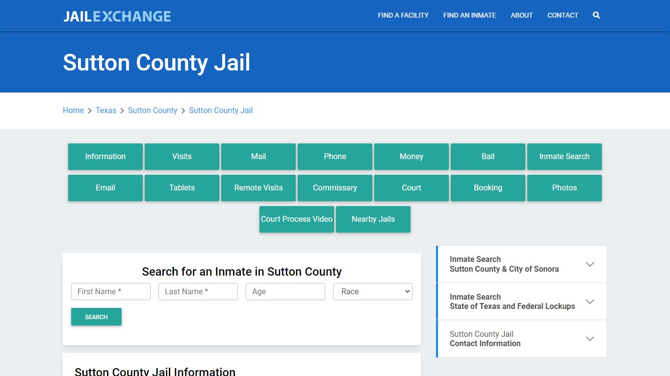 Sutton County Jail Roster Lookup, TX, Inmate Search