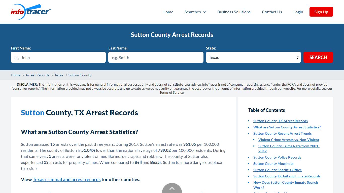 Sutton County, TX Arrests, Mugshots & Jail Records - InfoTracer